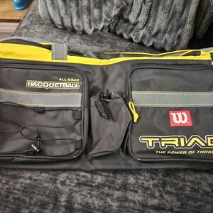 Wilson Black and Yellow Triad Duffel Bag